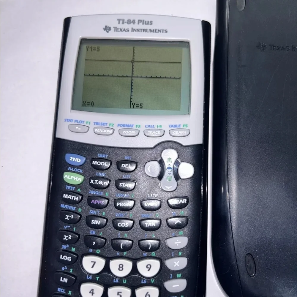 Texas Instrument TI 84 Plus Graphing Calculator W Cover Tested
